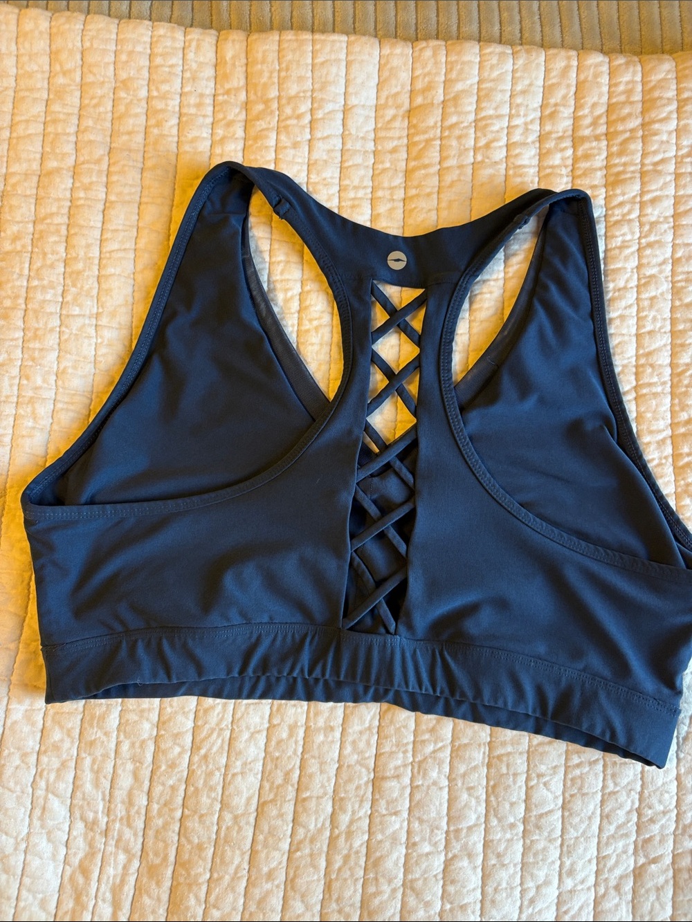 Avia muted blue Crisscross Racerback Sports Bra